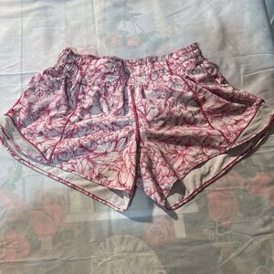 Lululemon Athletica Pink Floral Athletic Shorts